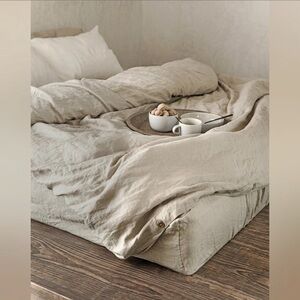 Magic Linen Queen Duvet Cover + Fitted Sheet in Natural